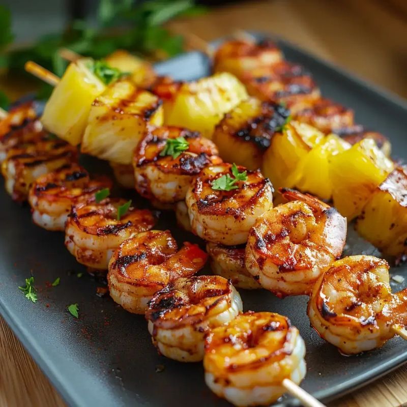 Easy Grilled Jerk Shrimp and Pineapple Skewers Recipe for Summer BBQs