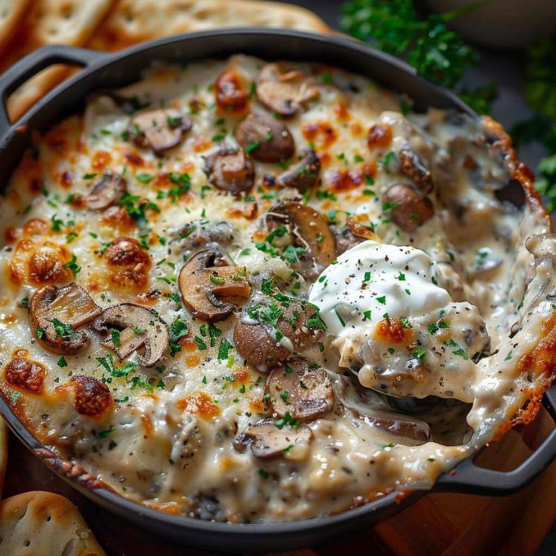 Easy & Tasty Delicious Stuffed Mushroom Dip – Party Favorite! (1)