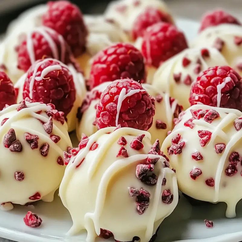 Easy White Chocolate Raspberry Cheesecake Balls Recipe (1)