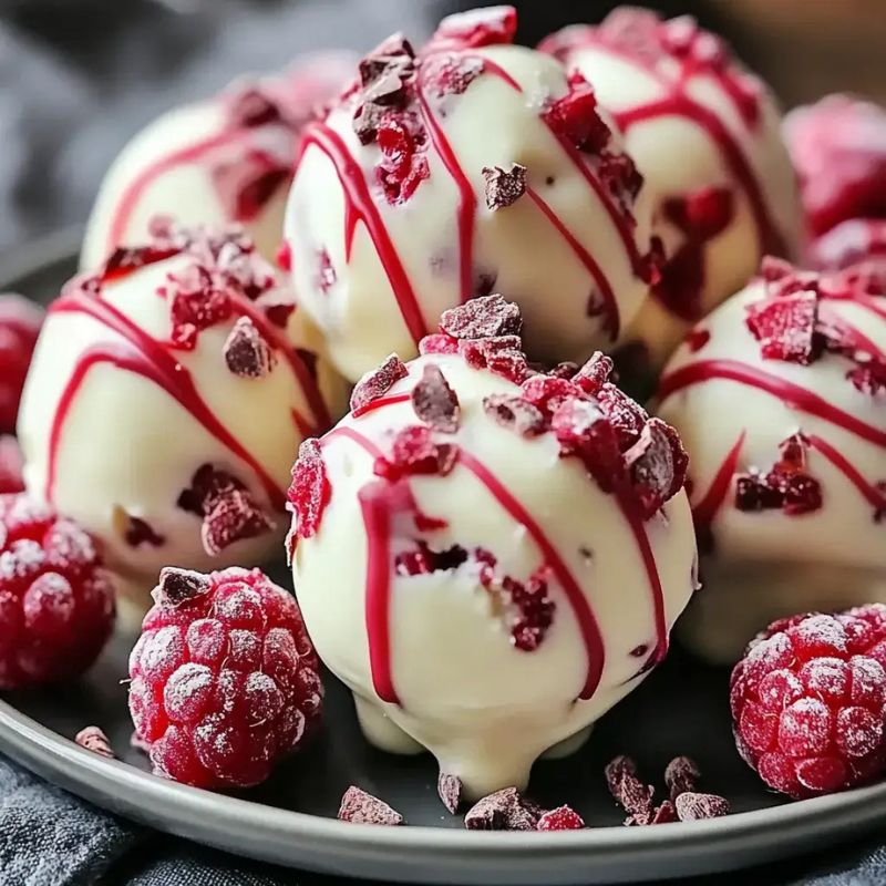 Easy White Chocolate Raspberry Cheesecake Balls Recipe (3)