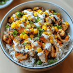 Flavor-packed Street Corn Chicken Rice Bowl