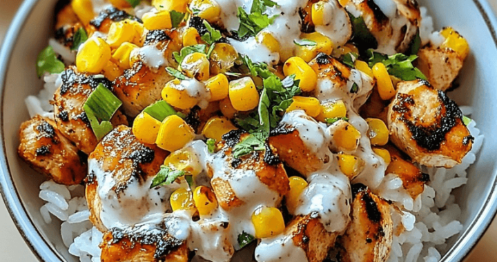 Flavor-packed Street Corn Chicken Rice Bowl