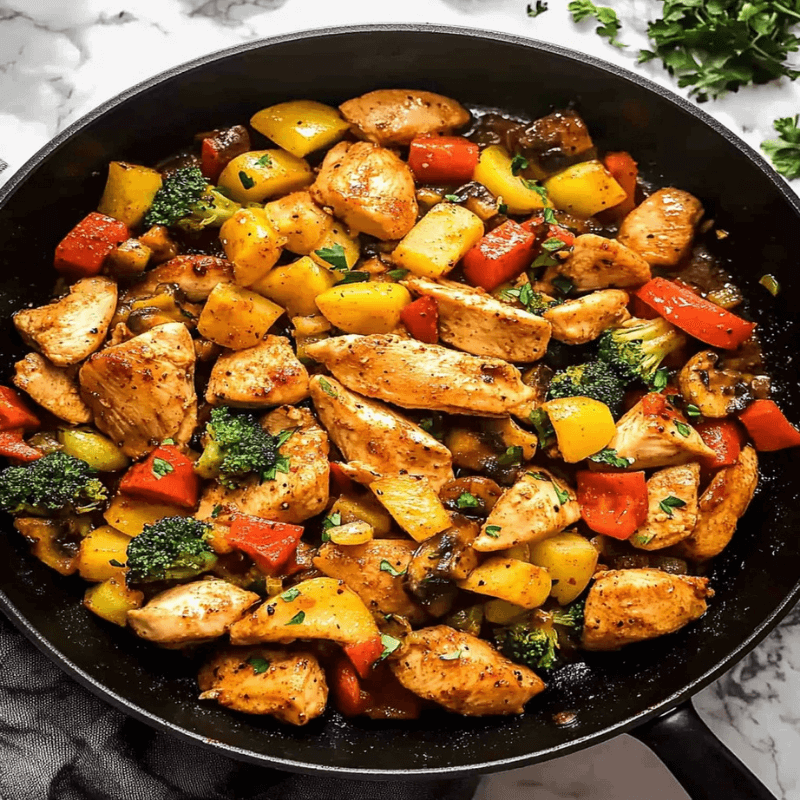 Healthy Chicken and Vegetables Skillet