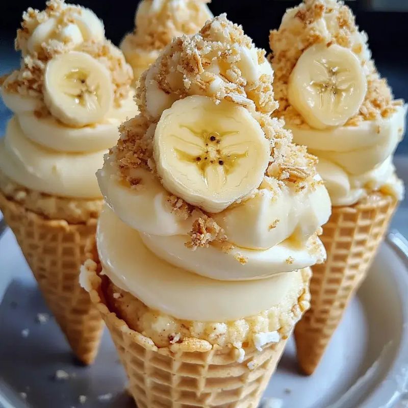 _How to Make Banana Pudding Cheesecake Cones – Easy & Delicious! (1)
