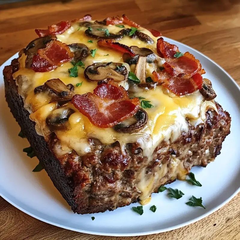 How to Make the Best Mushroom Swiss Cheese Meatloaf at Home (2)