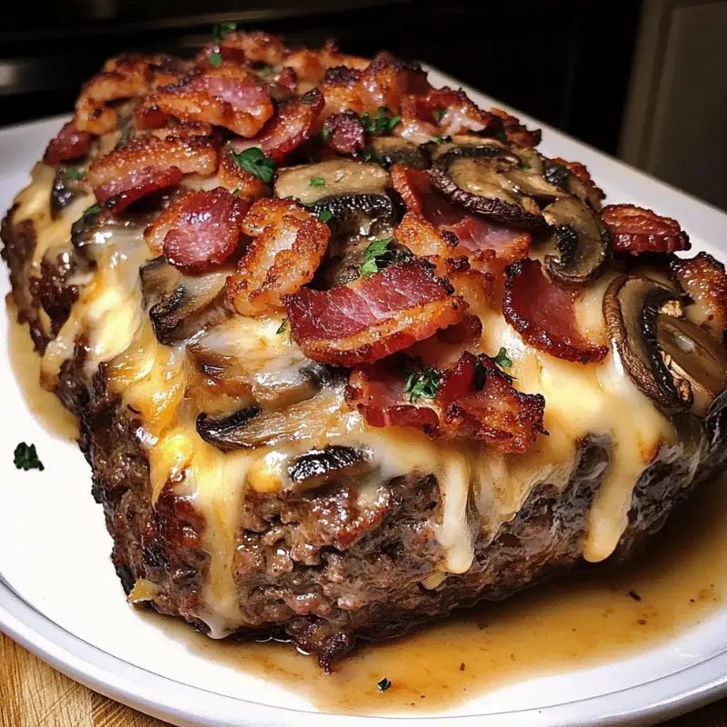 How to Make the Best Mushroom Swiss Cheese Meatloaf at Home (3)