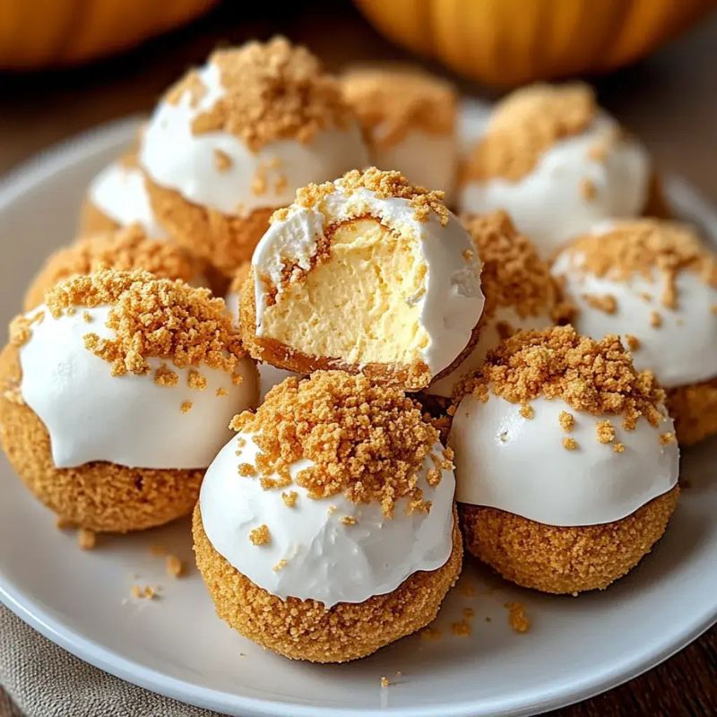 No-Bake Pumpkin Cheesecake Balls – Easy & Delicious Fall Treat!