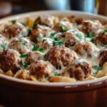 One-Pan Creamy Swedish Meatball Noodle Bake – A Simple & Delicious Meal! (6)