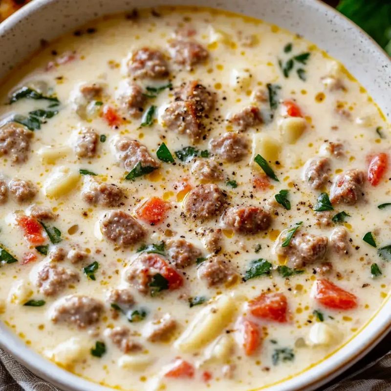 Rich & Creamy Parmesan Italian Sausage Soup – Perfect for Fall!