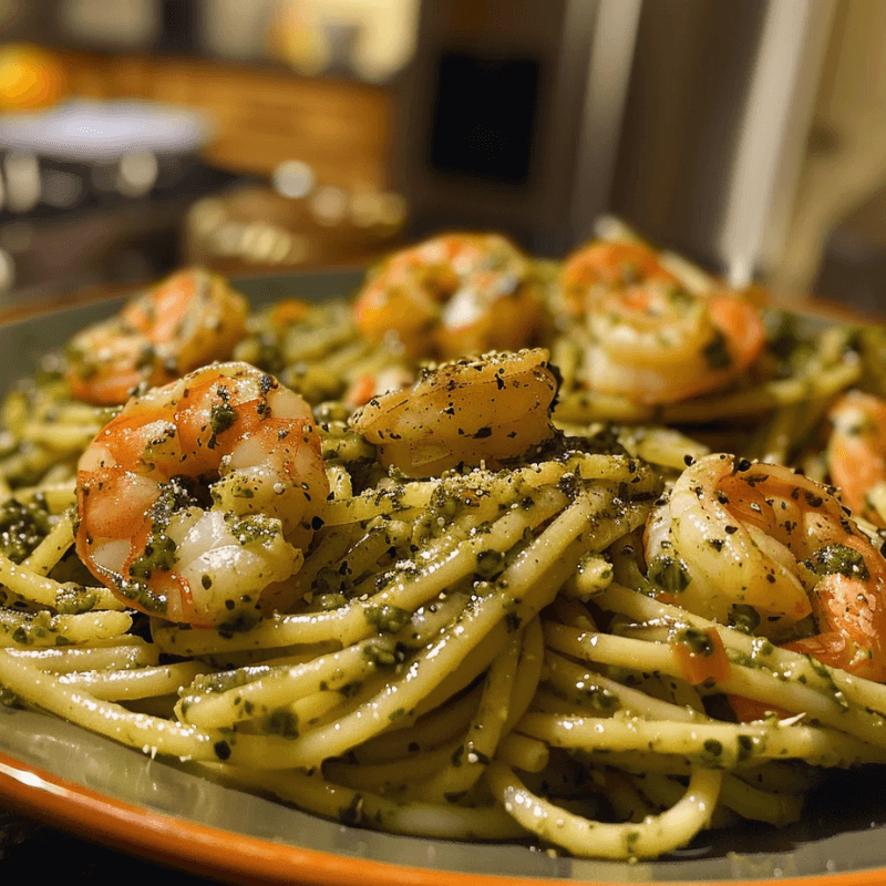 Shrimp Pesto Pasta