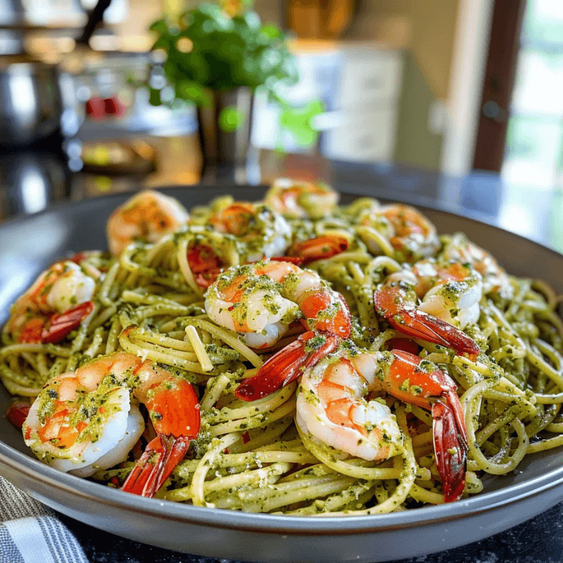 Shrimp Pesto Pasta