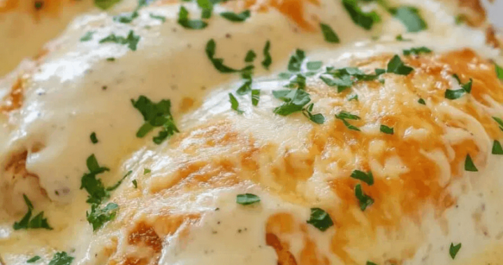 Smothered chicken with cream of chicken sauce