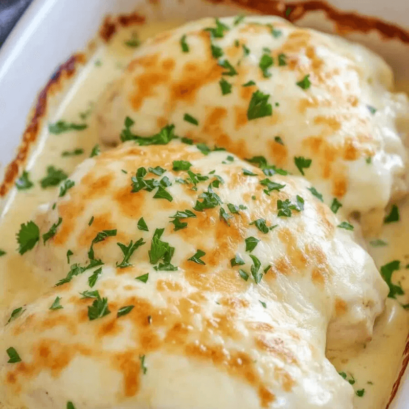 Smothered chicken with cream of chicken sauce