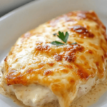 Smothered chicken with cream of chicken sauce