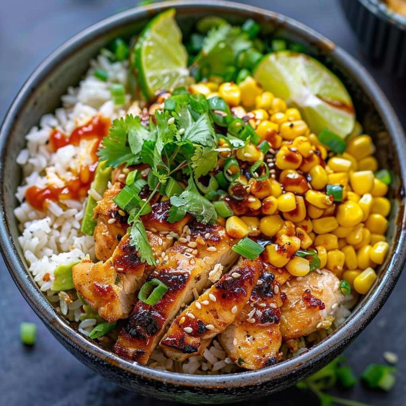 Street Corn Chicken Rice Bowl Recipe – Quick & Delicious Dinner Idea (1)