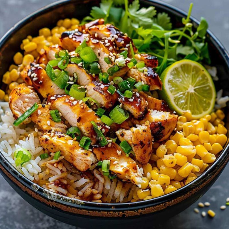 Street Corn Chicken Rice Bowl Recipe – Quick & Delicious Dinner Idea (3)