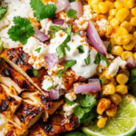 Street Corn Chicken Rice Bowls