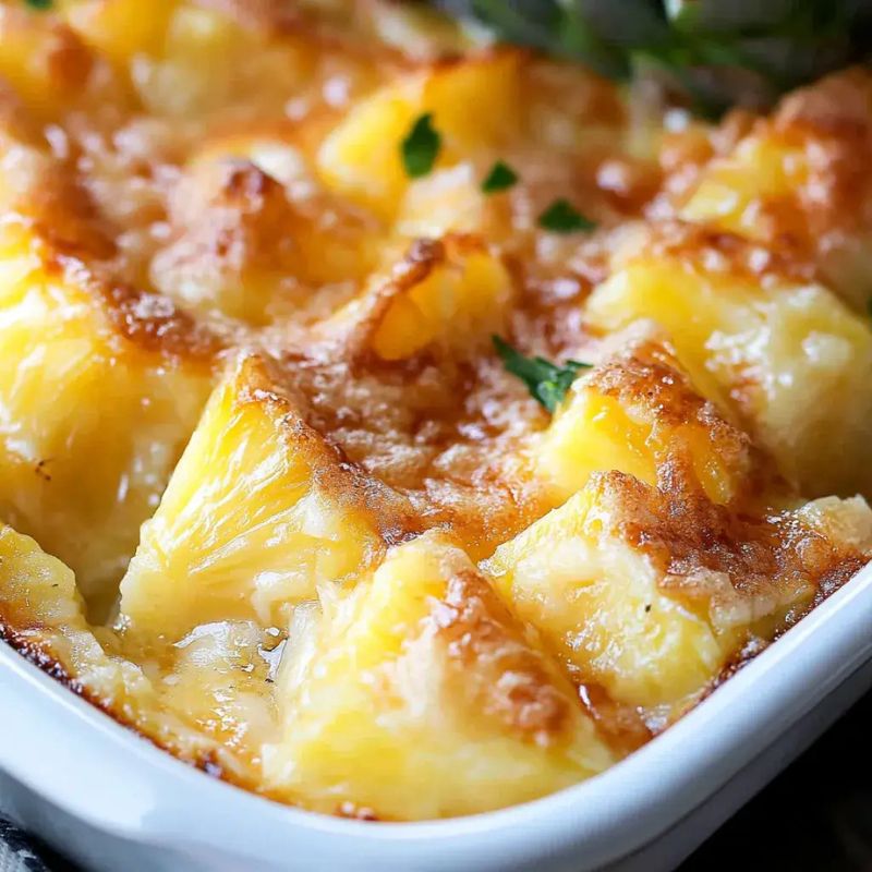 Sweet & Savory Easy Pineapple Casserole Recipe for Any Occasion (2)