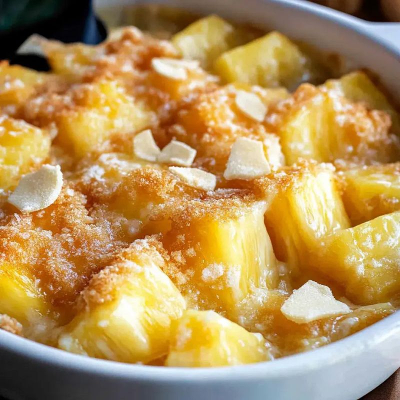 Sweet & Savory Easy Pineapple Casserole Recipe for Any Occasion (3)