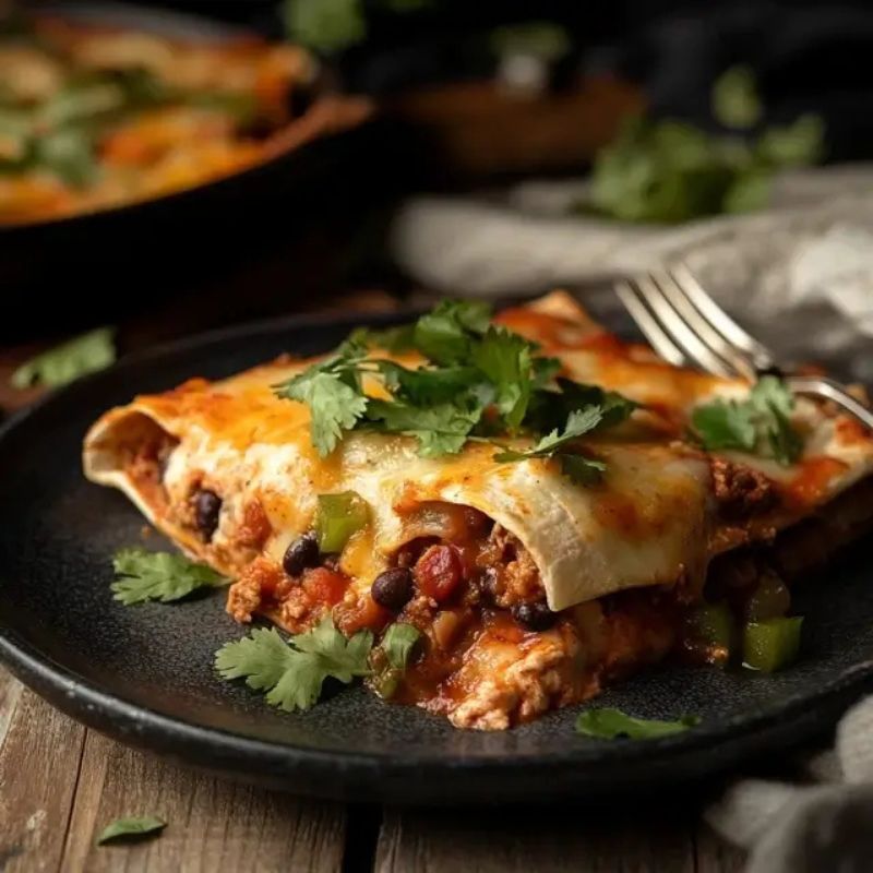 Best Homemade Beef and Bean Enchiladas Recipe (1)