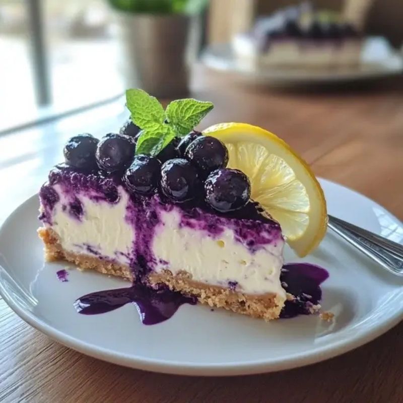 Blueberry Lemon Cheesecake – Easy, Refreshing, and Full of Flavor (1)
