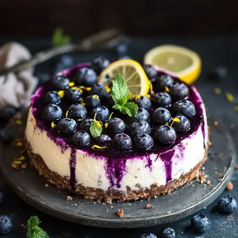 Blueberry Lemon Cheesecake – Easy, Refreshing, and Full of Flavor (4)