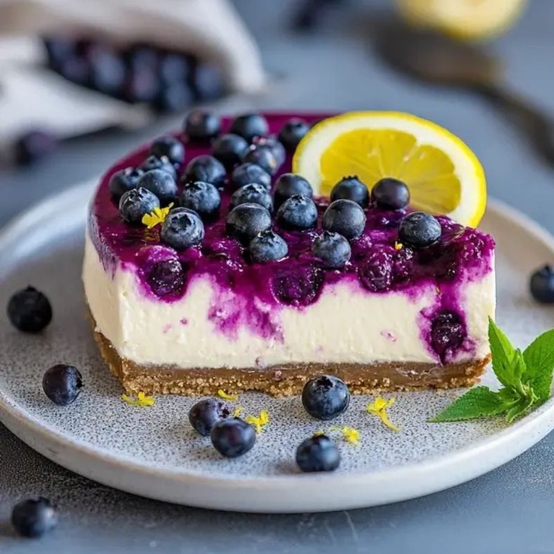 Blueberry Lemon Cheesecake – Easy, Refreshing, and Full of Flavor