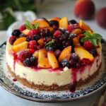 _Cheesecake with Fresh Peaches & Berries – A Delicious Summer Dessert Recipe (1)