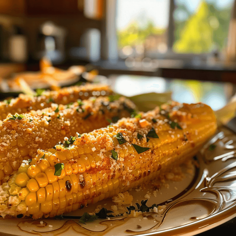 Cheesy Garlic Butter Corn on the Cob