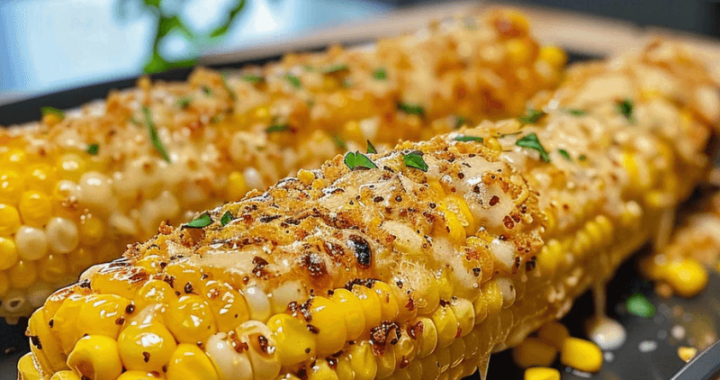 Cheesy Garlic Butter Corn on the Cob