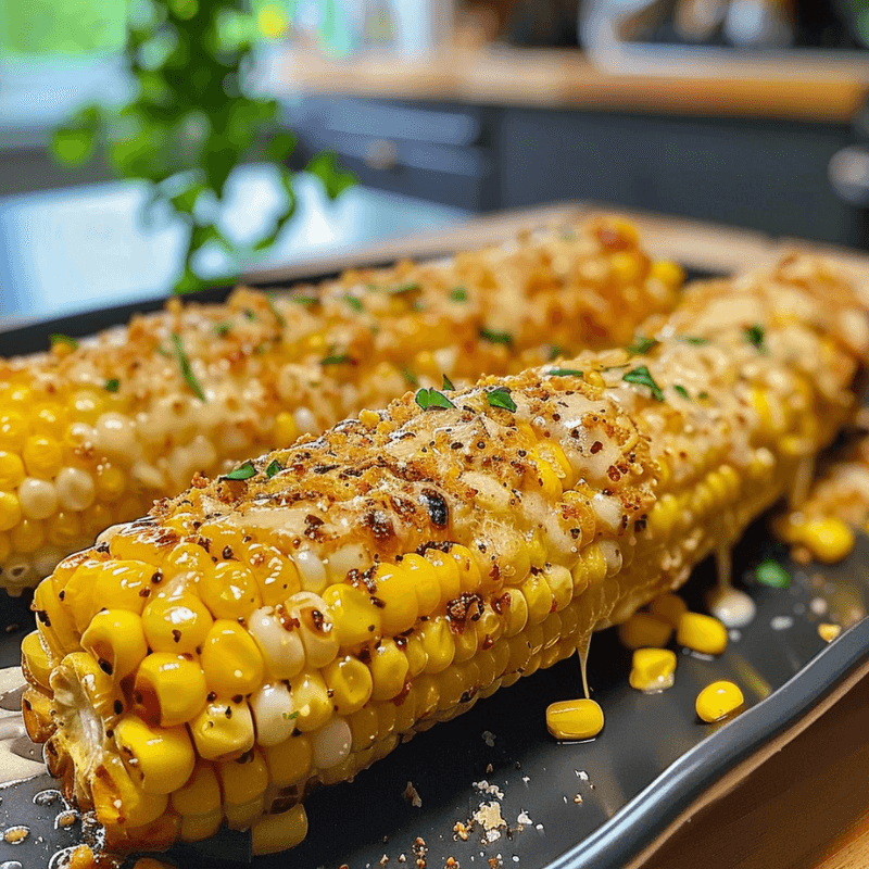 Cheesy Garlic Butter Corn on the Cob