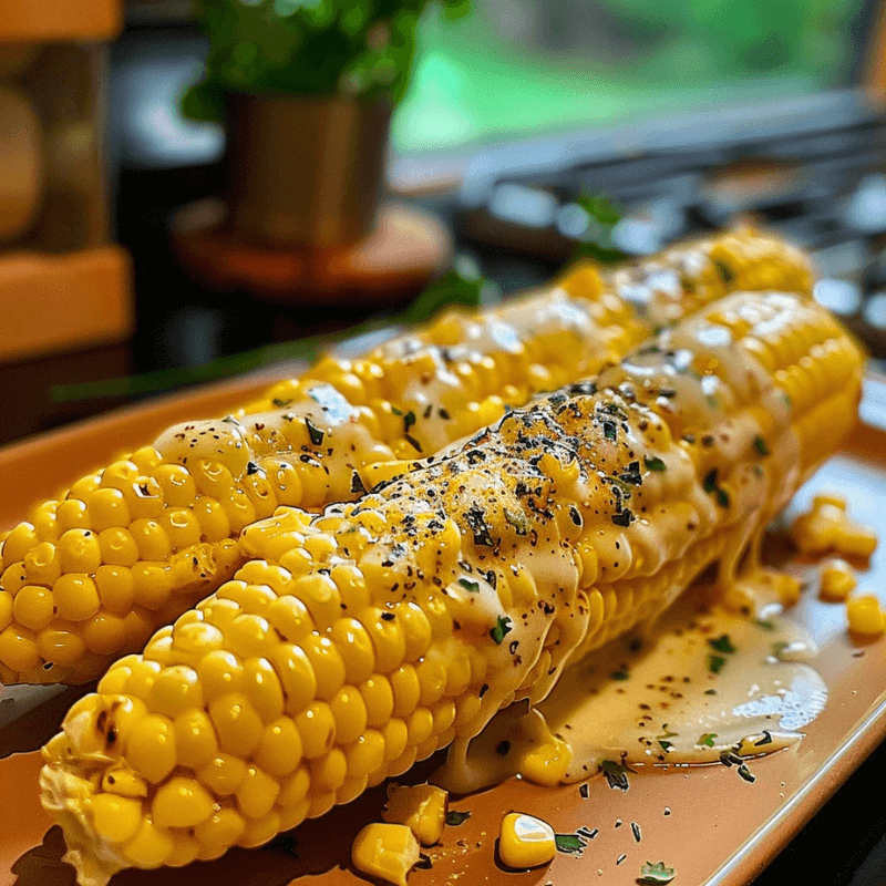 Cheesy Garlic Butter Corn on the Cob