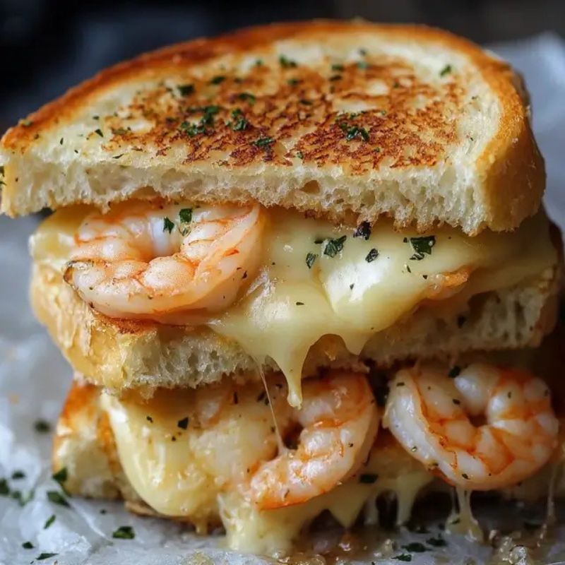 Cheesy Shrimp Melt on Garlic Bread – The Ultimate Irresistible Sandwich Recipe