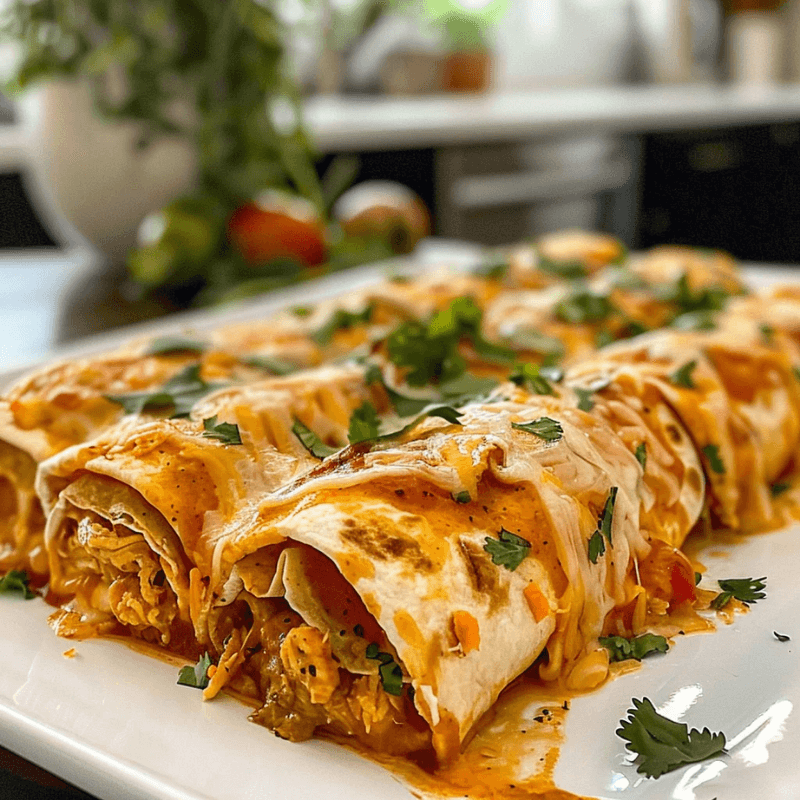 Chicken Enchilada Roll Ups