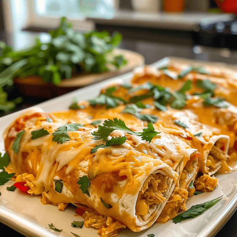 Chicken Enchilada Roll Ups