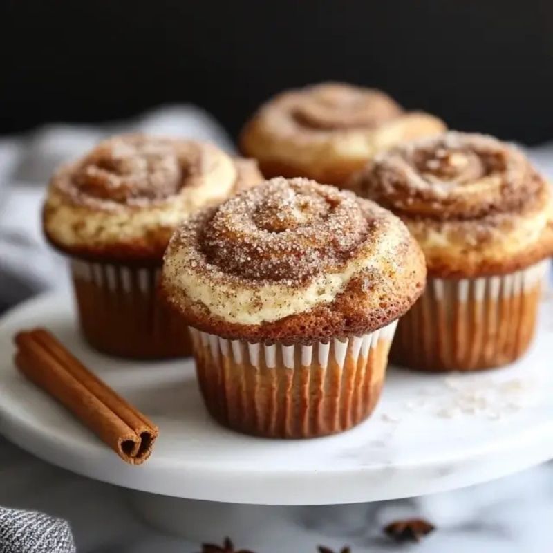 Cinnamon Swirl Muffins with a Buttery Sugar Topping – Easy and Delicious Recipe