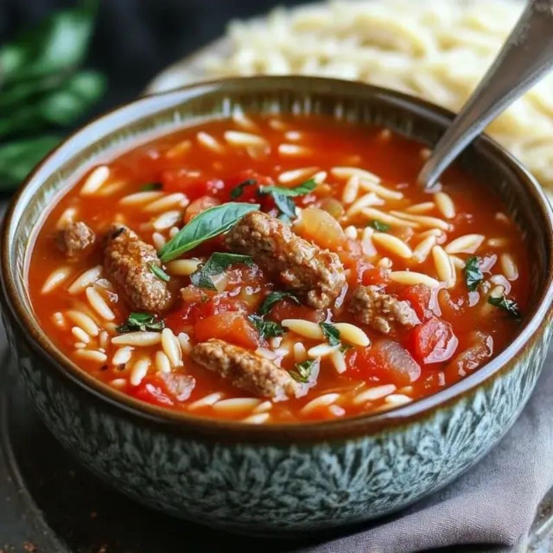 Delicious Flavorful Sausage Tomato Soup – Ready in 30 Minutes (1)