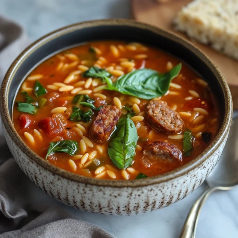 Delicious Flavorful Sausage Tomato Soup – Ready in 30 Minutes