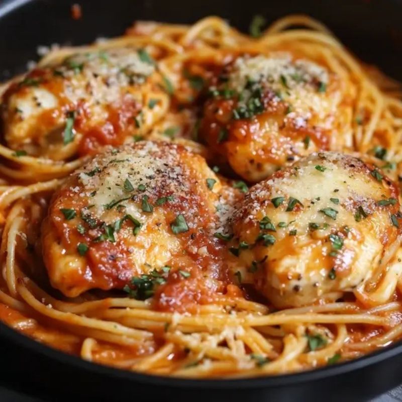 Easy Chicken Parmesan Pasta Bake for Family Dinners (2)