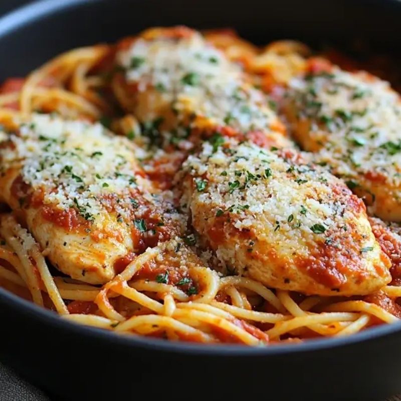 Easy Chicken Parmesan Pasta Bake for Family Dinners