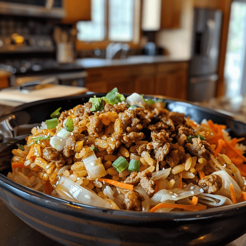 Quick, easy, and satisfying—egg roll in a bowl paleo keto.