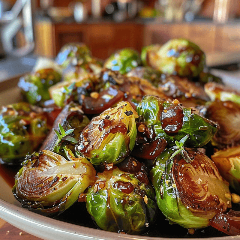 Honey Balsamic Brussels Sprouts