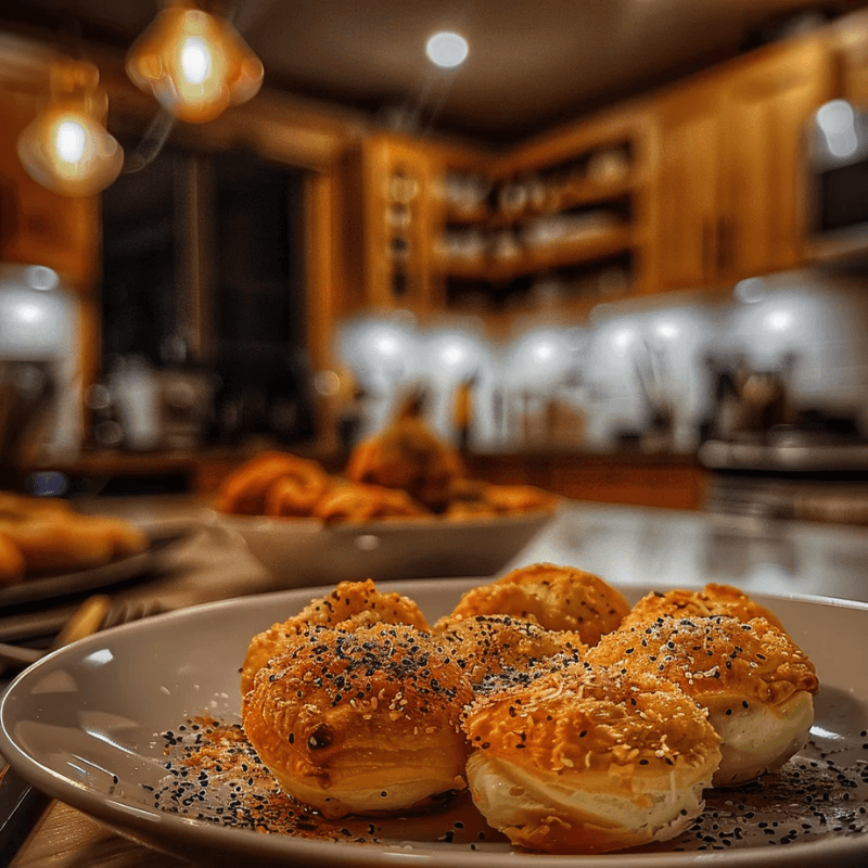 These mini kunafa cream puffs are crispy and creamy perfection