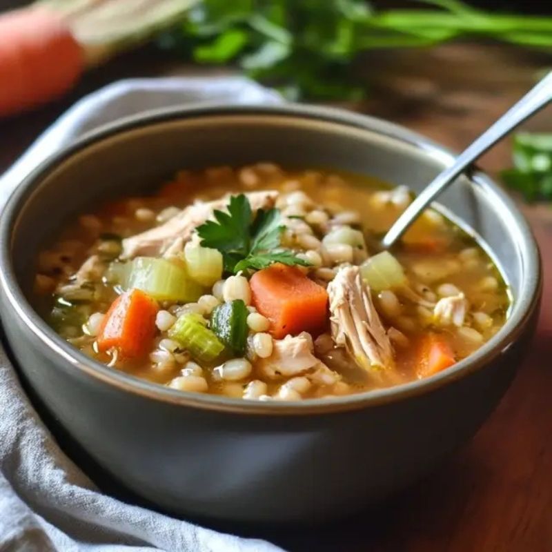 One-Pot Chicken Barley Soup Recipe – Simple and Satisfying (1)