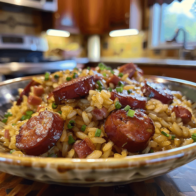 One Pot Smoked Sausage and Rice