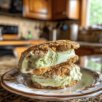 Pistachio Cookie Ice Cream Sandwiches