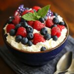 Red, White and Blue Cheesecake Salad – Easy Patriotic Dessert for Summer (1)