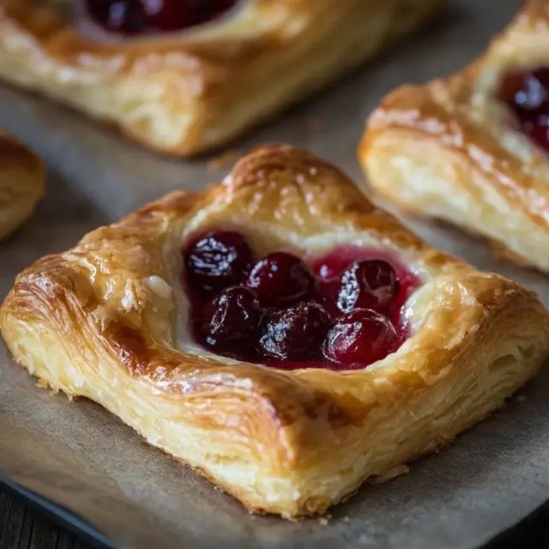 The Best Homemade Cherry Cheese Danish with Creamy Filling (1)