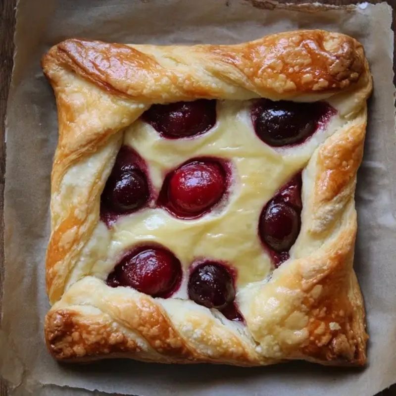 The Best Homemade Cherry Cheese Danish with Creamy Filling (3)