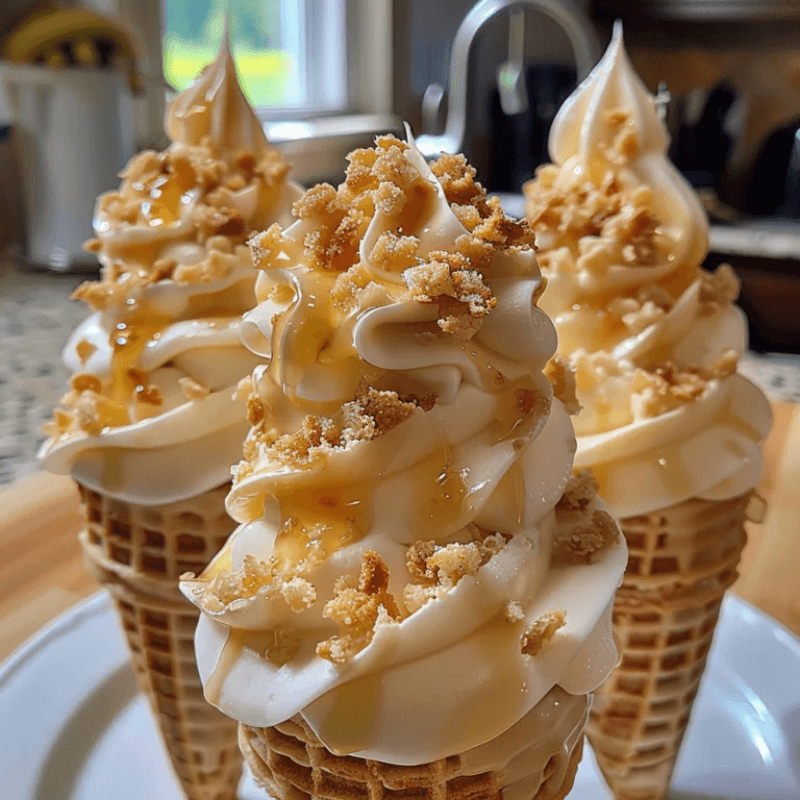 Easy to make, fun to eat – Banana Pudding Cheesecake Cones!